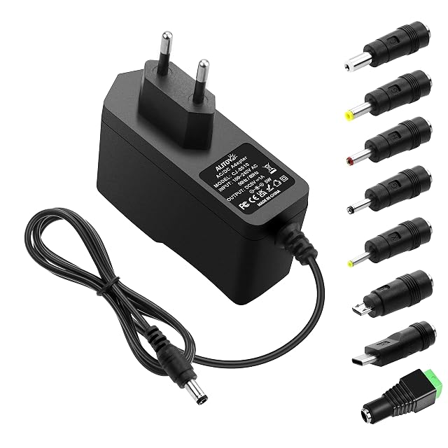 Adattatore di alimentazione universale ALITOVE 5V 1A con 8 punte connettore intercambiabili