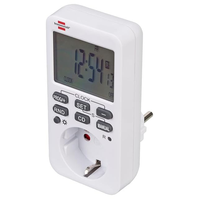 Presa timer settimanale digitale Brennenstuhl Comfort-Line