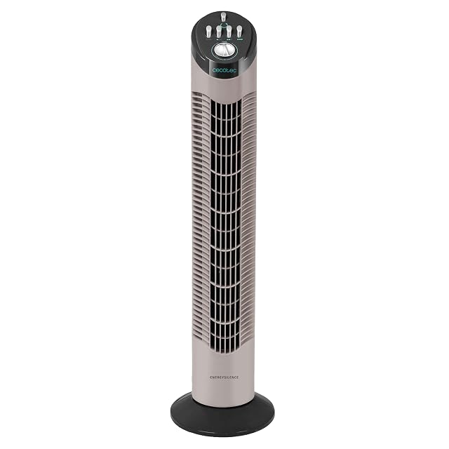 Ventilatore a torre Cecotec EnergySilence 790 Skyline, bianco, in piedi sulla sua base