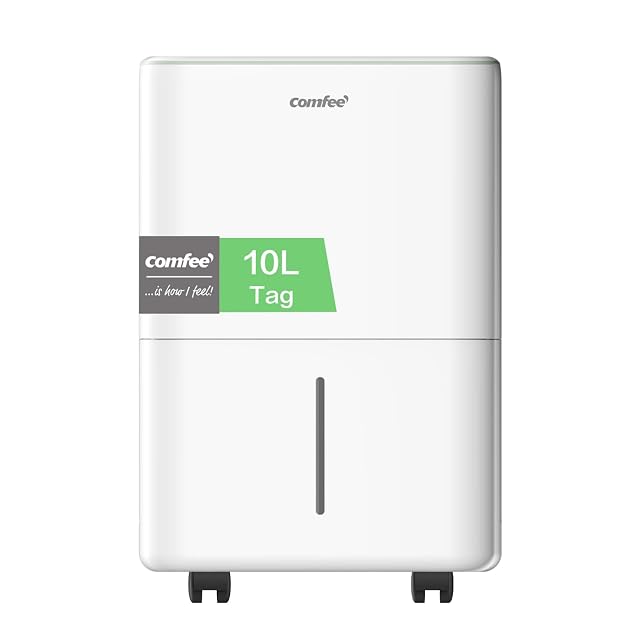 Deumidificatore a compressore COMFEE' Aqua Dry 10 con display digitale e ruote piroettanti