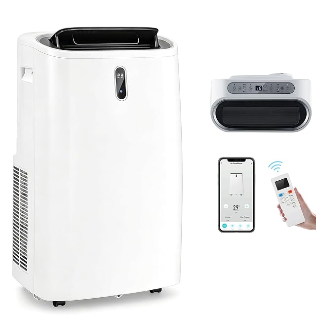 Climatizzatore portatile Gymax KU65297IJ 16000 BTU con telecomando e kit di scarico per finestra
