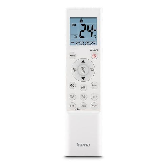 Telecomando universale a infrarossi Hama 00221040 per climatizzatori, con supporto per montaggio a parete