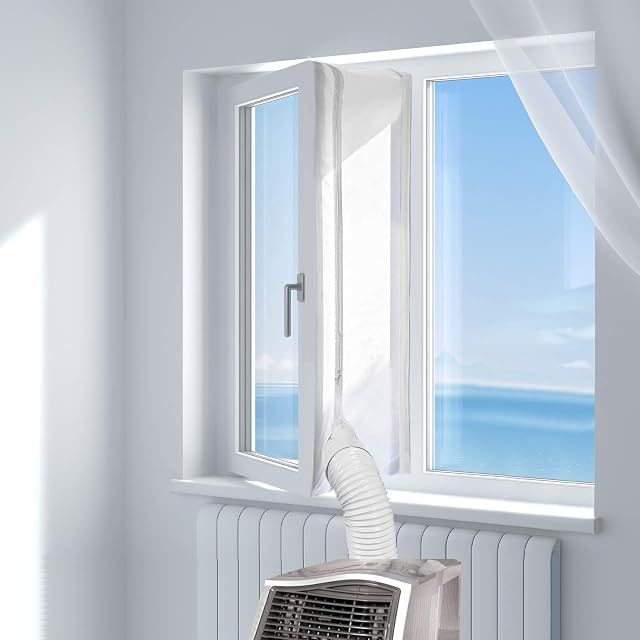 Kit di sigillatura per finestra in tessuto HOOMEE per tubo di scarico di climatizzatore portatile
