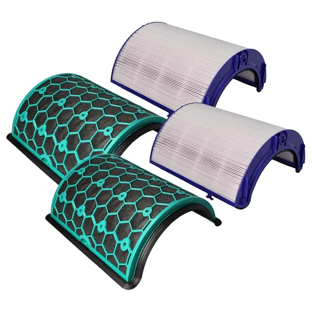 Set filtro HEPA e carbone attivo a 2 pezzi di terze parti vhbw per il Dyson Purifier Cool TP11